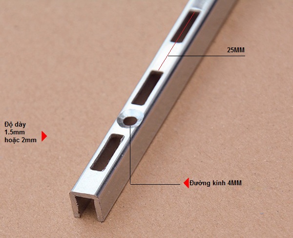 Thanh ray đơn gắn tường