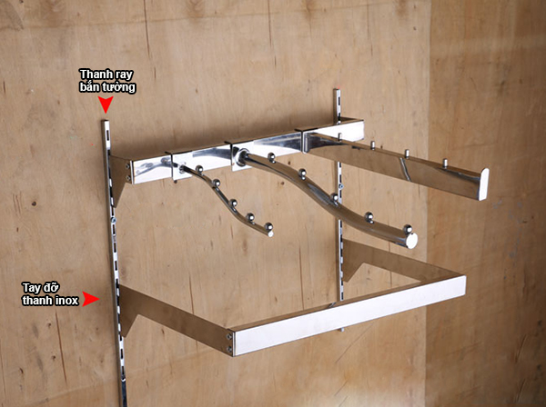 Thanh ray th&eacute;p đơn gắn tường