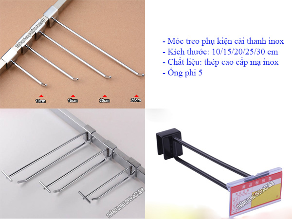 Các loại móc treo phụ kiện được sử dụng nhiều nhất hiện nay