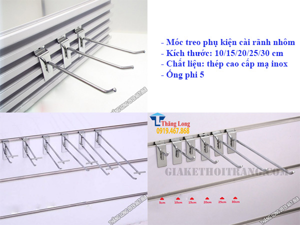 Các loại móc treo phụ kiện được sử dụng nhiều nhất hiện nay