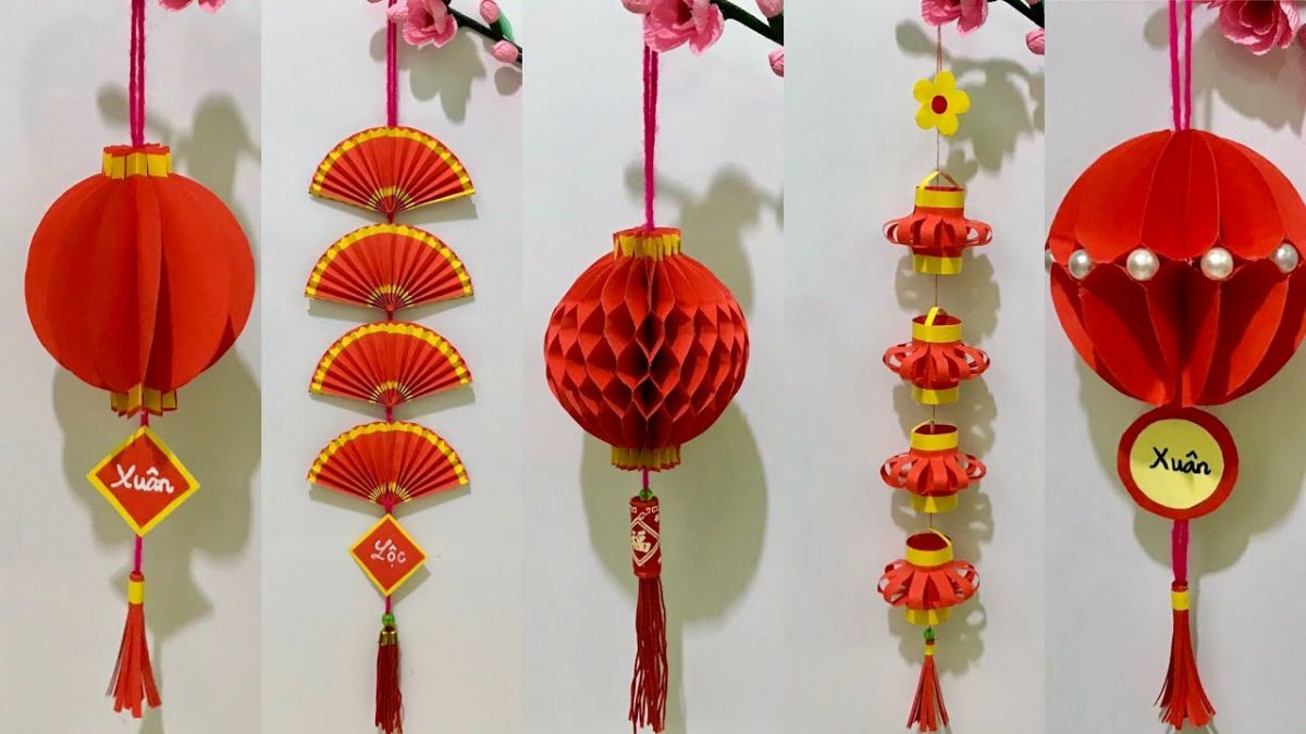 trang trí tết bằng đồ handmade